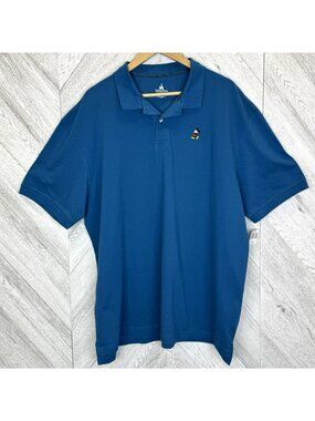 Disney Parks Polo Shirt Mens Size XXL 2XL Blue Short Sleeve Mickey Mouse NEW NWT